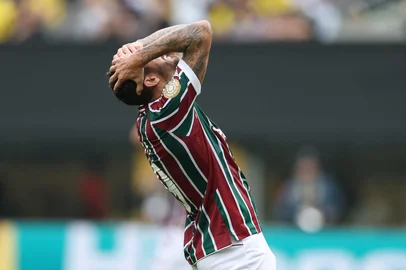 Fluminense's Brazilian forward #09 Everaldo reacts during the FIFA Club World Cup 2025 Group F football match between Brazil's Fluminense and Germany's Borussia Dortmund at the MetLife stadium in East Rutherford, New Jersey on June 17, 2025. (Photo by CHARLY TRIBALLEAU / AFP)<!-- NICAID(16062060) -->