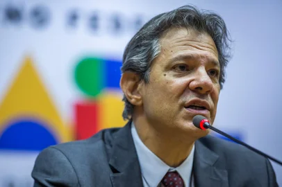 Ministro da Fazenda, Fernando Haddad. Coletiva de imprensa - Indicados para diretoria do Banco Central. Foto: Diogo Zacarias<!-- NICAID(15583785) -->