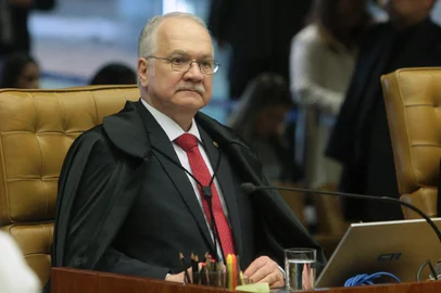 Ministro Edson Fachin durante sessão plenária do STF. Foto: Carlos Moura/SCO/STF (01/08/2018)<!-- NICAID(13673142) -->