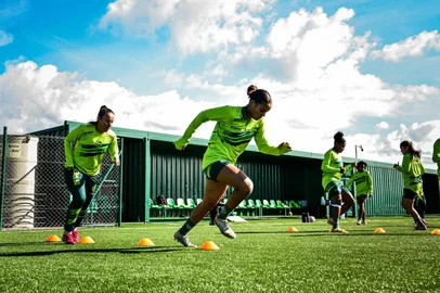 Treino do time feminino do Juventude visando os próximos desafios do Brasileirão Feminino.<!-- NICAID(16340780) -->