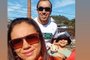 Cláudia Machado, torcedora do Santa Cruz junto com o marido, Marcos Luciano, e o filho Fabrício Luiz. Cláudia Machado / Arquivo Pessoal<!-- NICAID(15509971) -->