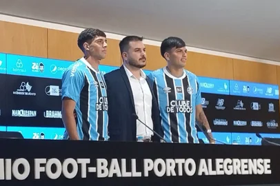 futebol, grêmio, juan nardoni e leonel perez