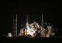Foguete com módulo lunar da Nasa decola na Flórida, nos Estados Unidos