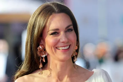 Britain's Catherine, Princess of Wales attends the BAFTA British Academy Film Awards at the Royal Festival Hall, Southbank Centre, in London, on February 19, 2023. (Photo by Chris Jackson / POOL / AFP)<!-- NICAID(15354763) -->