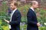 (FILES) In this file photo taken on July 1, 2021 Britain's Prince Harry, Duke of Sussex (L) and Britain's Prince William, Duke of Cambridge attend the unveiling of a statue of their mother, Princess Diana at The Sunken Garden in Kensington Palace, London, which would have been her 60th birthday. - Princes William and Harry will on August 31, 2022 mark the 25th anniversary of the death of their mother Princess Diana, in private but apart as a feud between the brothers shows no sign of ending. The former Lady Diana Spencer, whose fairytale marriage to Prince Charles captivated the world until it publicly unravelled with infidelity and divorce, died in a car crash on August 31, 1997. (Photo by Dominic Lipinski / POOL / AFP)<!-- NICAID(15192326) -->