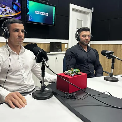 Evandro e Rodrigo, caxienses que disputam o Mundial de Mas-Wrestling em entrevista ao Show dos Esportes, na Rádio Gaúcha Serra<!-- NICAID(16083661) -->