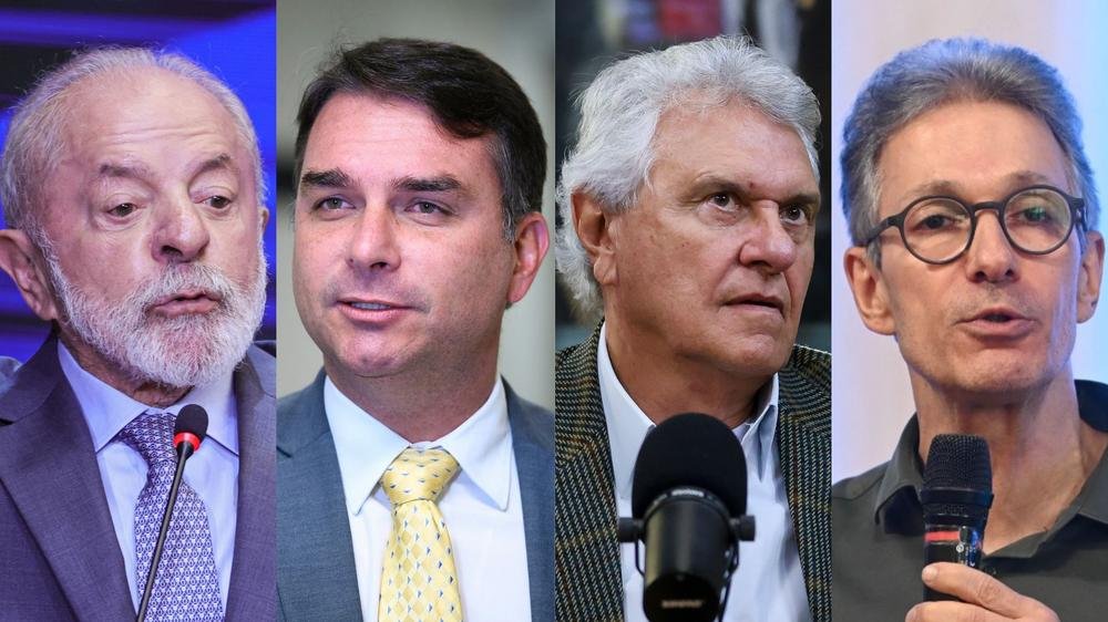 Lula perde vantagem e empata com Fl&aacute;vio, Caiado e Zema no 2&ordm; turno, aponta Datafolha