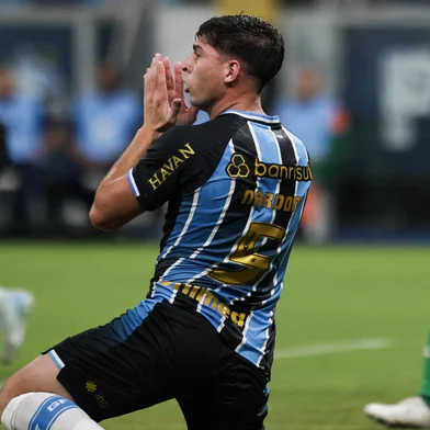 PORTO ALEGRE, RS, BRASIL, 14-04-2026 Grêmio vs Deportivo Riestra. Duelo válido pela fase de grupos da Copa Sul-Americana 2026. Foto: Renan Mattos/Agência RBS<!-- NICAID(16265921) -->