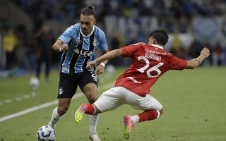 PORTO ALEGRE, RS, BRASIL - 19/04/2025 - Gre-Nal 447: Grêmio e Inter se encontram em campo, novamente, pela Série A do Campeonato Brasileiro. FOTO: MATEUS BRUXEL / AGÊNCIA RBS<!-- NICAID(16020478) -->