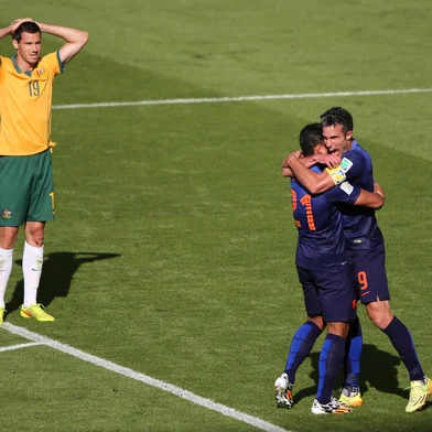 PORTO ALEGRE, RS, BRASIL, 18-06-2014 : Jogo entre as seleções de Austrália e Holanda, segunda partida da Copa do Mundo em Porto Alegre, no estádio Beira Rio. (Foto: DIEGO VARA/Agência RBS, Editoria Esporte)Jogador Memphis DEPAY (21) faz o terceiro gol da HolandaIndexador: Diego Vara<!-- NICAID(10592520) -->