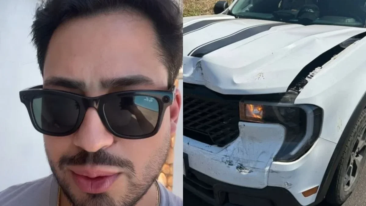 Matheus Vargas sofre acidente de carro, mas ninguém se feriu!