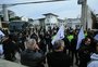Servidores da segurança pública fazem manifestação em Porto Alegre