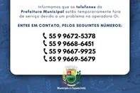PORTO ALEGRE, RS, BRASIL, 17-03-2025, 10h00: Publicação da prefeitura de Tupanciretã com telefones alternativos durante problemas com a operadora Oi. (Foto: @pmtupancireta, Instagram/Reprodução)<!-- NICAID(15997561) -->