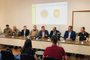 Coletiva sobre caso de adolescente sequestrado em Caxias do Sul. Na foto, secretário de Segurança RS, Sandro Caron, Comandante Geral da Brigada Militar, Coronel Cláudio dos Santos Feoli, Chefe de Polícia, Delegado Fernando Antônio Sodré de Oliveira. <!-- NICAID(15593904) -->