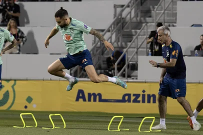 Caxiense Alex Telles estreou no Mundial contra a Suíça e será titular diante de CamarõesIndexador: Lucas Figueiredo/CBF<!-- NICAID(15279831) -->