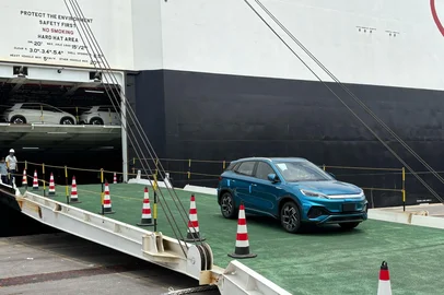 Chegada do navio Explorer nº 1 da BYD, em Aracruz, Espírito Santo<!-- NICAID(15985182) -->