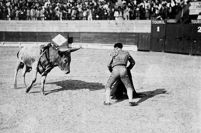 Tourada na Redenção em 1932. Atenção: é o Anfiteatro Alhambra, a segunda arena de touradas. Não ficava no mesmo local da primeira.Uma grande arena de touradas foi construída nos anos 1930 na Avenida João Pessoa, em Porto Alegre. O Anfiteatro Alhambra, que também recebeu circos e lutas, ficava onde está hoje o lago do Parque da Redenção.O empreendimento foi inaugurado no final de 1932 pela firma Vicente Rodriguez & Cia. Toureiros espanhóis foram contratados para a estreia. O jornal A Federação noticiou que a capacidade chegava a 8 mil pessoas nas arquibancadasDevido aos maus-tratos aos animais, as touradas foram proibidas no Brasil em julho de 1934 por decreto do presidente Getúlio Vargas. Posteriormente, o Anfiteatro Alhambra permaneceu aberto apenas para outras atividades.Em setembro, por exemplo, estreou o Circo Irmãos Rivero, que chegou com artistas e animais como leões, cavalos, macacos e cachorros adestrados. No mês seguinte, o local recebeu Oswaldo Gracie para apresentações de jiu-jítsu. No final de 1934, arrendado, o espaço teve o nome alterado para Estádio Farroupilha, voltado ao pugilismo. A arena já estava com os dias contados, porque precisava ser demolida para a escavação do lago construído antes da Exposição do Centenário Farroupilha, realizada em 1935.O Alhambra não foi o primeiro espaço destinado às touradas em Porto Alegre. No fim do século 19, a cidade ganhou a Praça de Touros, também chamada de Circo de Touros. A construção de madeira ficava na região onde hoje está o Parque da Redenção, junto à Avenida João Pessoa, na altura da Rua da República.<!-- NICAID(16285920) -->