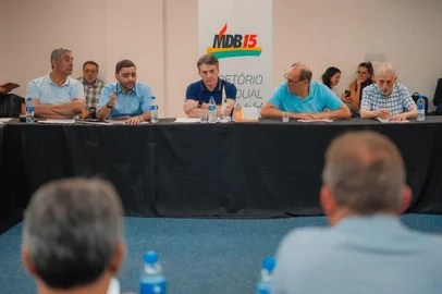 PORTO ALEGRE, RS, BRASIL - 13/02/2026 - Reunião do MDB preparou as estratégias da pré-campanha de Gabriel Souza ao governo do RS. (Foto: Joel Vargas/MDB)<!-- NICAID(16227179) -->