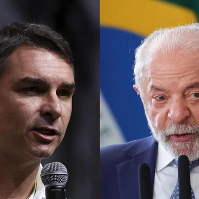 Lula e Flávio Bolsonaro<!-- NICAID(16288179) -->