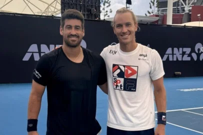 Gallas Press / Divulgação Orlando Luz, Rafael Matos, tênis