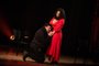 Foto de cena da ópera Carmen, de Bizet, em montagem do Ópera Estúdio. Com a Orquestra Theatro São Pedro.Na foto, Auildo Munhoz (tenor, no papel de Don Jose) e Carol Braga (mezzo-soprano, no papel de Carmen). Récita de 25/11/2023.<!-- NICAID(15611828) -->