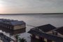 Cais Mauá alagado no final da tarde de 20 de novembro de 2023. Cota de inundação foi superada e lago chegou a 3m20cm. Foto: Cristiano Sehn/Arquivo Pessoal<!-- NICAID(15603636) -->