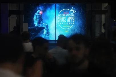 CAXIAS DO SUL, RS, BRASIL, 07/10/2023. Nasa International Space Apps Challenge, evento que acontece no TecnoUCS. (Bruno Todeschini/Agência RBS)Indexador: BTK<!-- NICAID(15562997) -->