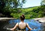 Trilha para chegar nas cachoeiras da Chapada dos Vagalumes atrai turistas aventureiros ao Litoral Norte