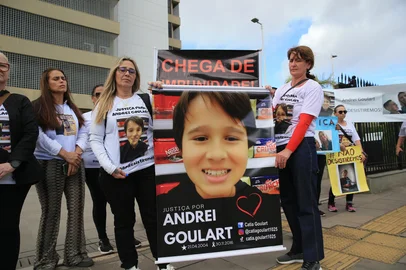 PORTO ALEGRE, RS, BRASIL - 27-10-2025 - Começou nesta segunda-feira (27.10.2025) o júri de Jeverson Olmiro Lopes Goulart, policial militar aposentado acusado de matar o sobrinho Andrei Ronaldo Goulart Gonçalves, 12 anos. O crime ocorreu em novembro de 2016, na zona sul da Capital.FOTO - RONALDO BERNARDI/AG RBS<!-- NICAID(16154506) -->