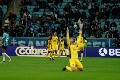 PORTO ALEGRE, RS, BRASIL, 10-08-2025: Grêmio recebe o lanterna do campeonato brasileiro, Sport Recife, pela 19ª rodada da competição, na Arena do Grêmio, em Porto Alegre. Foto: André Ávila/ Agência RBSIndexador: Andre Avila<!-- NICAID(16098599) -->