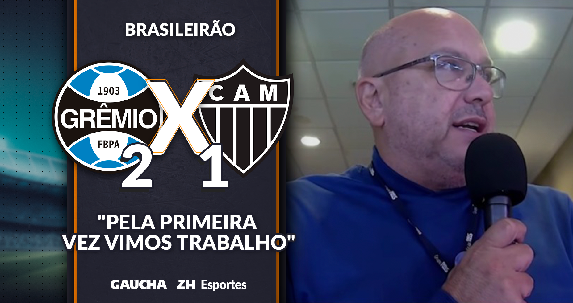 Coment&aacute;rio de CCD ap&oacute;s Gr&ecirc;mio 2x1 Atl&eacute;tico-MG