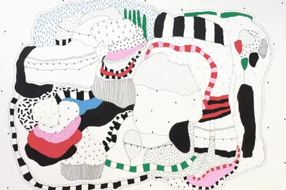 Obra da exposição Construções Abstratas - Desenhos de Manu Raupp, que está em cartaz na Calafia Art Store.<!-- NICAID(15447191) -->