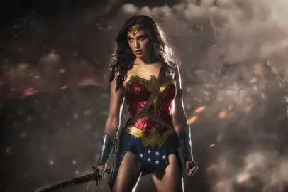 Cena do filme Mulher-Maravilha, com a atriz israelense Gal Gadot<!-- NICAID(12556984) -->