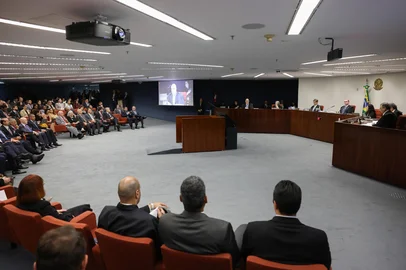 BRASILIA, DF - 25/03/2025 - Primeira Turma do STF julga processo que pode tornar Jair Bolsonaro, ex-presidente da república, réu em julgamento sobre os atos anti-democráticos. FOTO: ANTONIO AUGUSTO, STF, DIVULGAÇÃO<!-- NICAID(16002708) -->