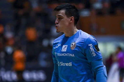 ACBF, do goleiro Pedro Bianchini, campeã da Libertadores de Futsal<!-- NICAID(16297648) -->