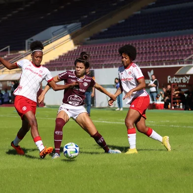 As Gurias Coloradas enfrentam a Ferroviária, em Araraquara, pelo jogo de volta das quartas de final do Brasileirão Feminino. Inter<!-- NICAID(15465452) -->