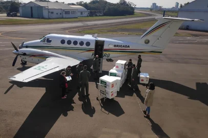 Avião bimotor King Air da Brigada Militar - Foto: Brigada Militar/Divulgação<!-- NICAID(16003302) -->