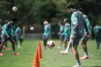 Preparação do Juventude no CT tendo em vista o Ca-Ju 290. Na foto: Atacante Gabriel Taliari.<!-- NICAID(16206664) -->