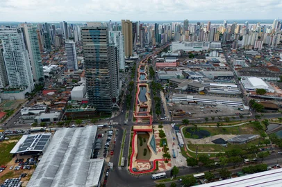 Foto aérea de Belém, onde vai ocorrer a COP30.<!-- NICAID(16133333) -->