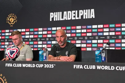Enzo Maresca, técnico do Chelsea, vê Fluminense em vantagem física no Mundial de Clubes e elogia trabalho de Renato Portaluppi.<!-- NICAID(16074026) -->