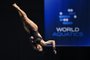 Brazil's Ingrid Oliveira competes in the final of the women's 10m platform diving event during the World Aquatics Championships in Fukuoka on July 19, 2023. (Photo by Yuichi YAMAZAKI / AFP)Editoria: SPOLocal: FukuokaIndexador: YUICHI YAMAZAKISecao: divingFonte: AFPFotógrafo: STF<!-- NICAID(15486488) -->