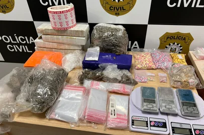 Polícia Civil / Reprodução Imagens de apreensão de drogas em Marau<!-- NICAID(16282941) -->