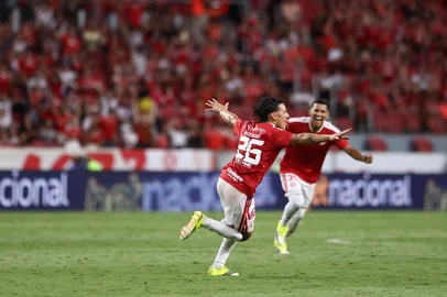 PORTO ALEGRE, RS, BRASIL, 08-02-2026: Internacional x São Luiz, jogo válido pelas quartas de final do Gauchão 2026, no Estádio Beira-Rio. Foto: Bruno Todeschini/Agência RBSIndexador: Bruno Todeschini<!-- NICAID(16221311) -->