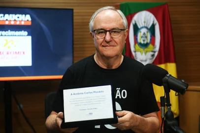 Antônio Carlos Macedo 40 anos na Rádio Gaúcha.Fotos: Ivan Pacheco/Agencia RBS<!-- NICAID(15815087) -->