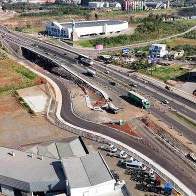 LAJEADO, RS, BRASIL, 26-08-2025: Ponte seca na BR-386, em Lajeado. Foto: CCR ViaSul/Divulgação<!-- NICAID(16110431) -->