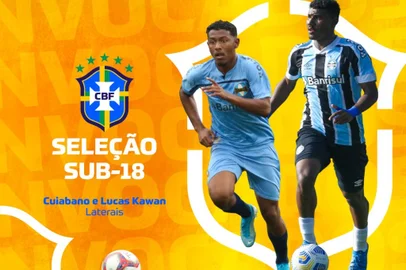 Lucas Kawan e Cuiabano, sub-18 Grêmio