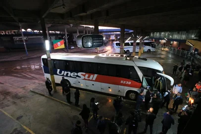 PORTO ALEGRE,RS,BRASIL.2024,06,07.Recomeço das operações na Estação Rodoviária de Porto Alegre, depois a enchente.(RONALDO BERNARDI/AGENCIA RBS).<!-- NICAID(15782882) -->