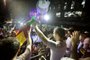 30/10/2022 - PORTO ALEGRE, RS - Eduardo Leite comemora sua reeleição com apoiadores. FOTO: Jefferson Botega / Agência RBSIndexador: Jeff Botega<!-- NICAID(15250620) -->