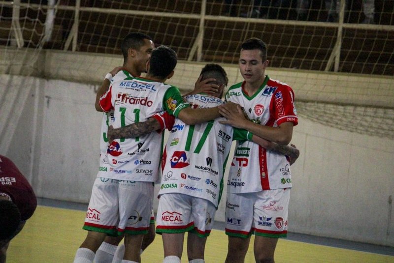 Comemoração de gol da Sercca de  Casca na Taça Farroupilha Norte.