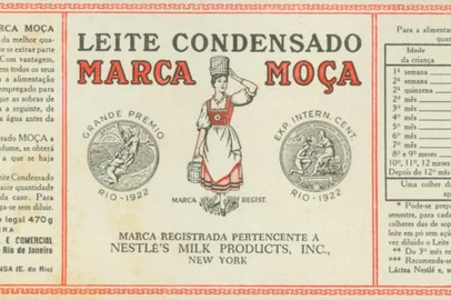 Rótulo Leite Moça em 1945<!-- NICAID(15146650) -->